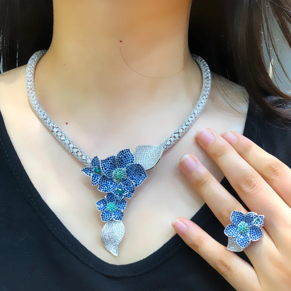 Kellybola Jewel 2022 Dubai Exclusive High Quality Luxury Full Cubic Zirconia Jewelry 4PCS Set Female Elegant Jewelry Accessories