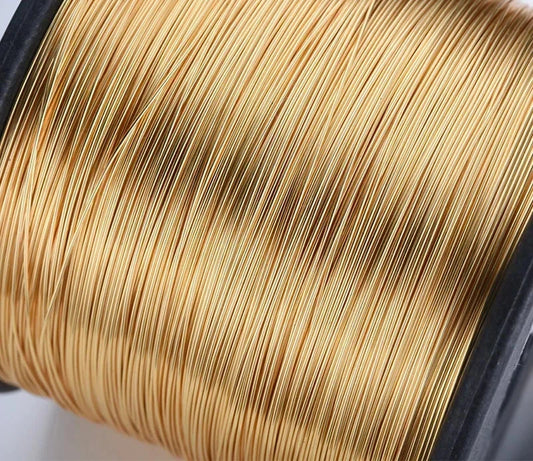 (5571)5 Meters 0.3MM 0.4MM 0.5MM 0.6MM 0.7MM 0.8MM 24K Gold Color Brass Make Shape Metal Wire High Quality Jewelry Accessories
