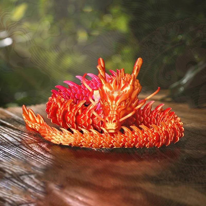 3D Printed Gem Dragon Egg Rotatable Articulated Dragons Toys Desktop Craft Ornament Gifts for Kids Office Home Table Decor