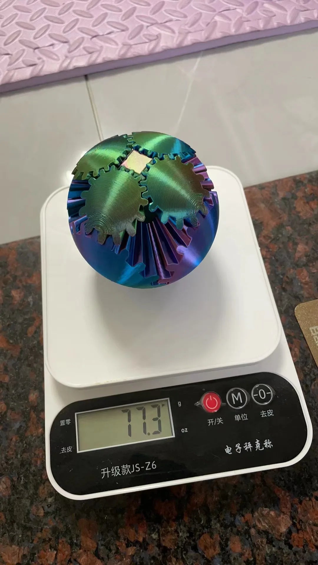 3D Printed Gear Ball Spin Ball Cube Fidget Toy Ball Fidget Toy Gear Toy for Stress and Anxiety Relaxing Gear Sphere
