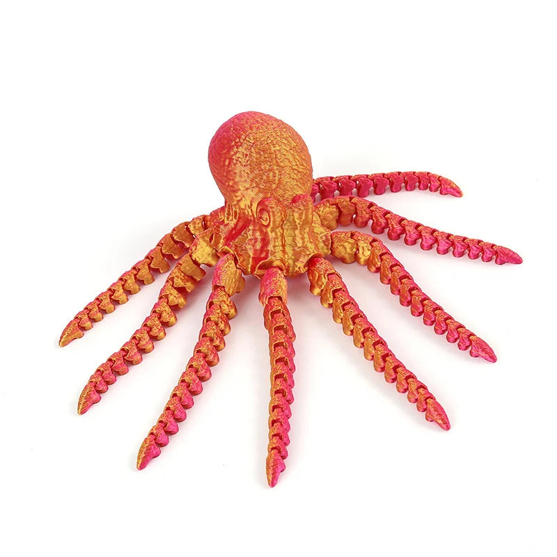 3D Printed Models Spider Octopus Snake Figurine Movable Joint Simulation Toys Creative Desktop Ornaments Toy Colorful Crafts