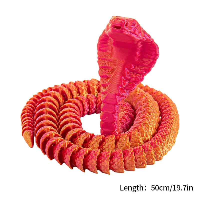 3D Printed Models Spider Octopus Snake Figurine Movable Joint Simulation Toys Creative Desktop Ornaments Toy Colorful Crafts