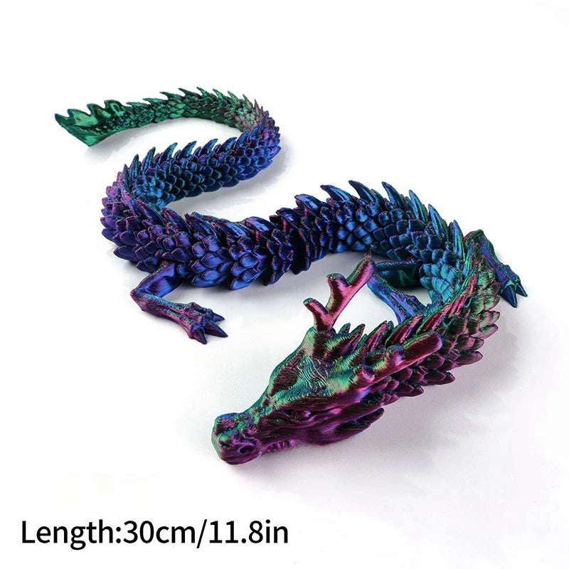 3D Printed Gem Dragon Egg Rotatable Articulated Dragons Toys Desktop Craft Ornament Gifts for Kids Office Home Table Decor