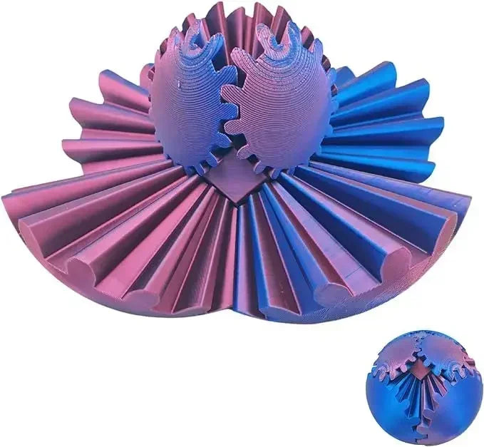 3D Printed Gear Ball Spin Ball Cube Fidget Toy Ball Fidget Toy Gear Toy for Stress and Anxiety Relaxing Gear Sphere