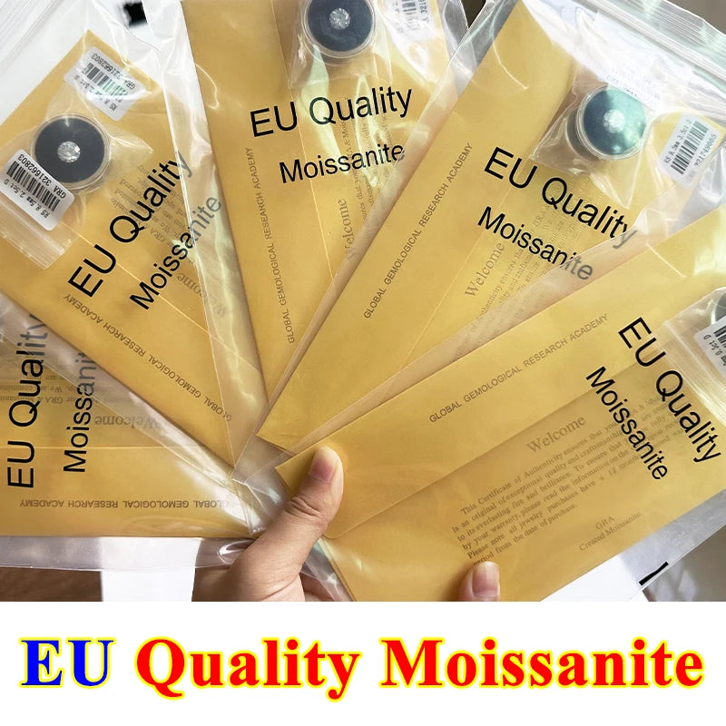 [ New EU Quality ]  With GRA 1CT Small Size Moissanite Loose Stone Hand Cutting D Color 0.7mm-14mm Certified Moissanite Diamond
