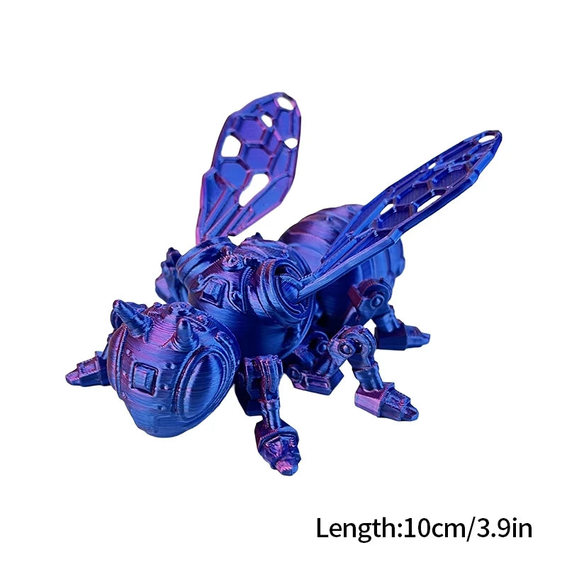 3D Printed Dragon Flexible Movable Dragons with Wings Creative Bee Toys Rotatable Articulated Dragon 3d Printed Figures
 Decor