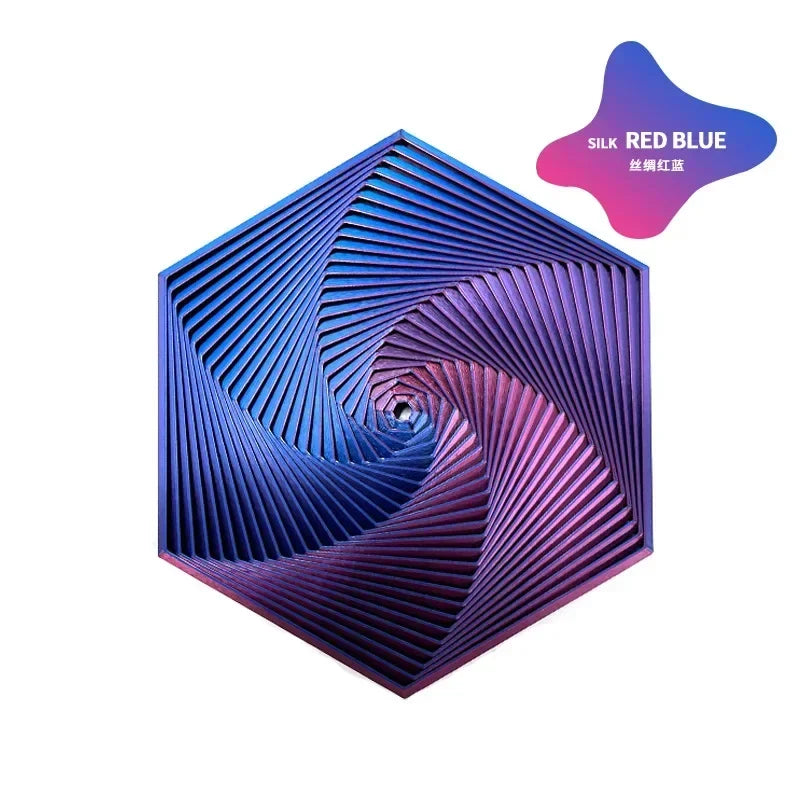 3D Printed Fractal Fidget Hexagon 7cm Portable Playing Sensory Anti-stress Toy Desktop Ornament Kid Toy Visual Toys