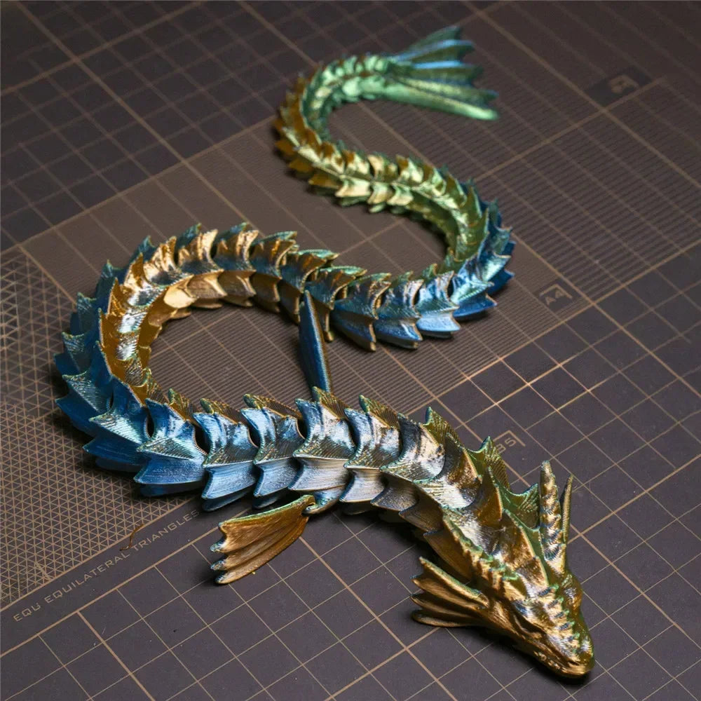 3D Print 45cm Sea Dragon Model Mythical Dragon Desktop Decorations Multi-Articulated Activity Models Home Decorations