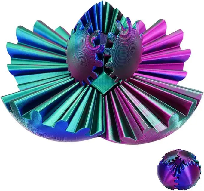 3D Printed Gear Ball Spin Ball Cube Fidget Toy Ball Fidget Toy Gear Toy for Stress and Anxiety Relaxing Gear Sphere