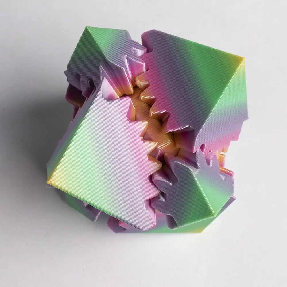 New 3D Printed Gear Ball Cube Rotating Toy Desktop Decorative Model Ornaments Boys Birthday Gift Hottest Fidget Item