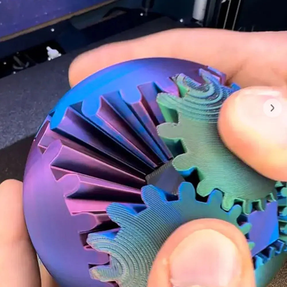 3D Printed Gear Ball Rotating Toy Desktop Decorative Model Ornaments Boys Birthday Gift New Hottest Fidget Item