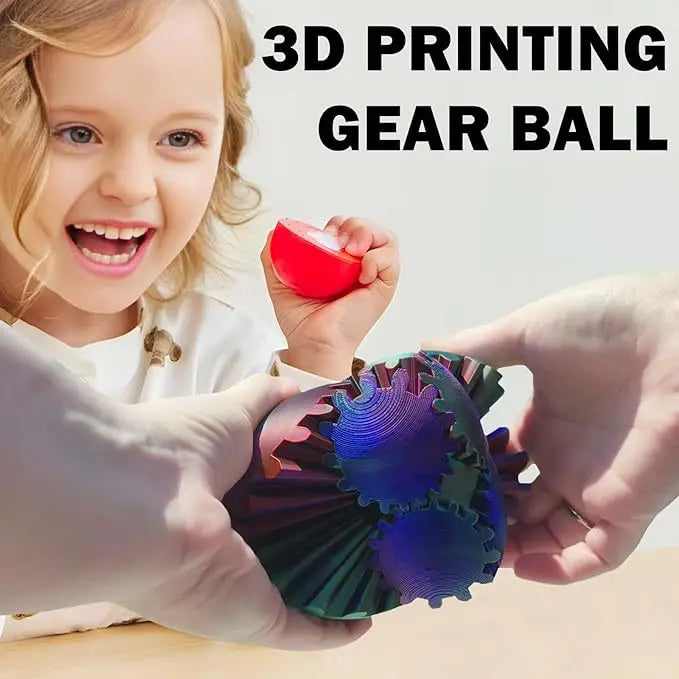 3D Printed Gear Ball Spin Ball Cube Fidget Toy Ball Fidget Toy Gear Toy for Stress and Anxiety Relaxing Gear Sphere