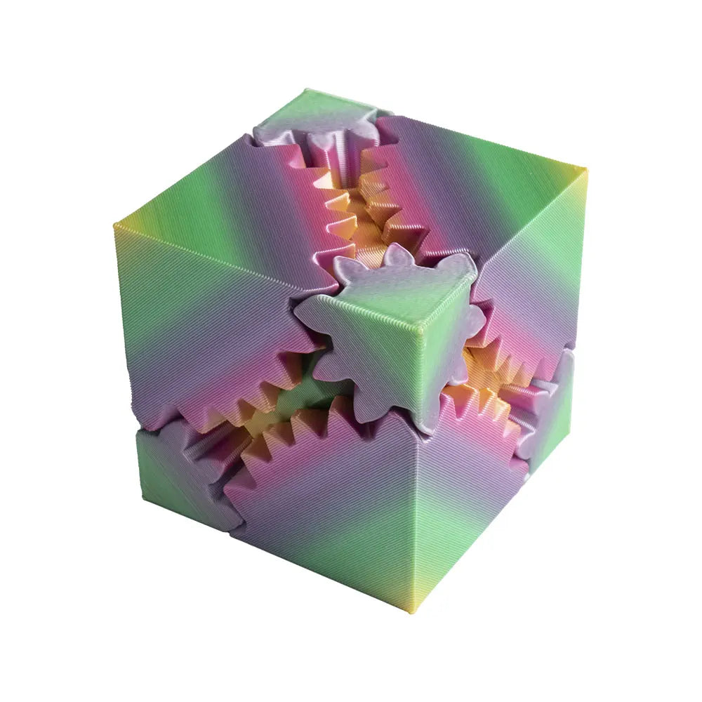 New 3D Printed Gear Ball Cube Rotating Toy Desktop Decorative Model Ornaments Boys Birthday Gift Hottest Fidget Item