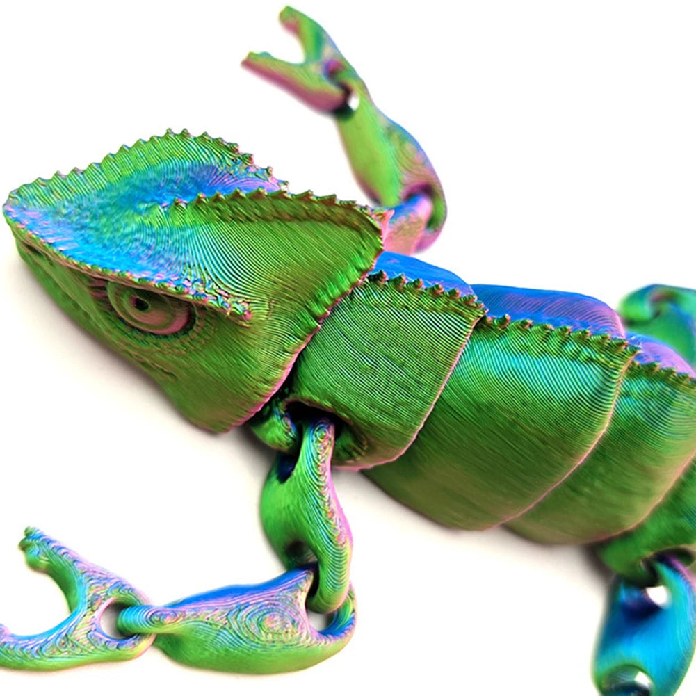 3D Printed Lizard Articulated Models Flexible Joint Animal Lacertid Figurines Small Toys 3D Lizard Model Home Tabletop Ornaments