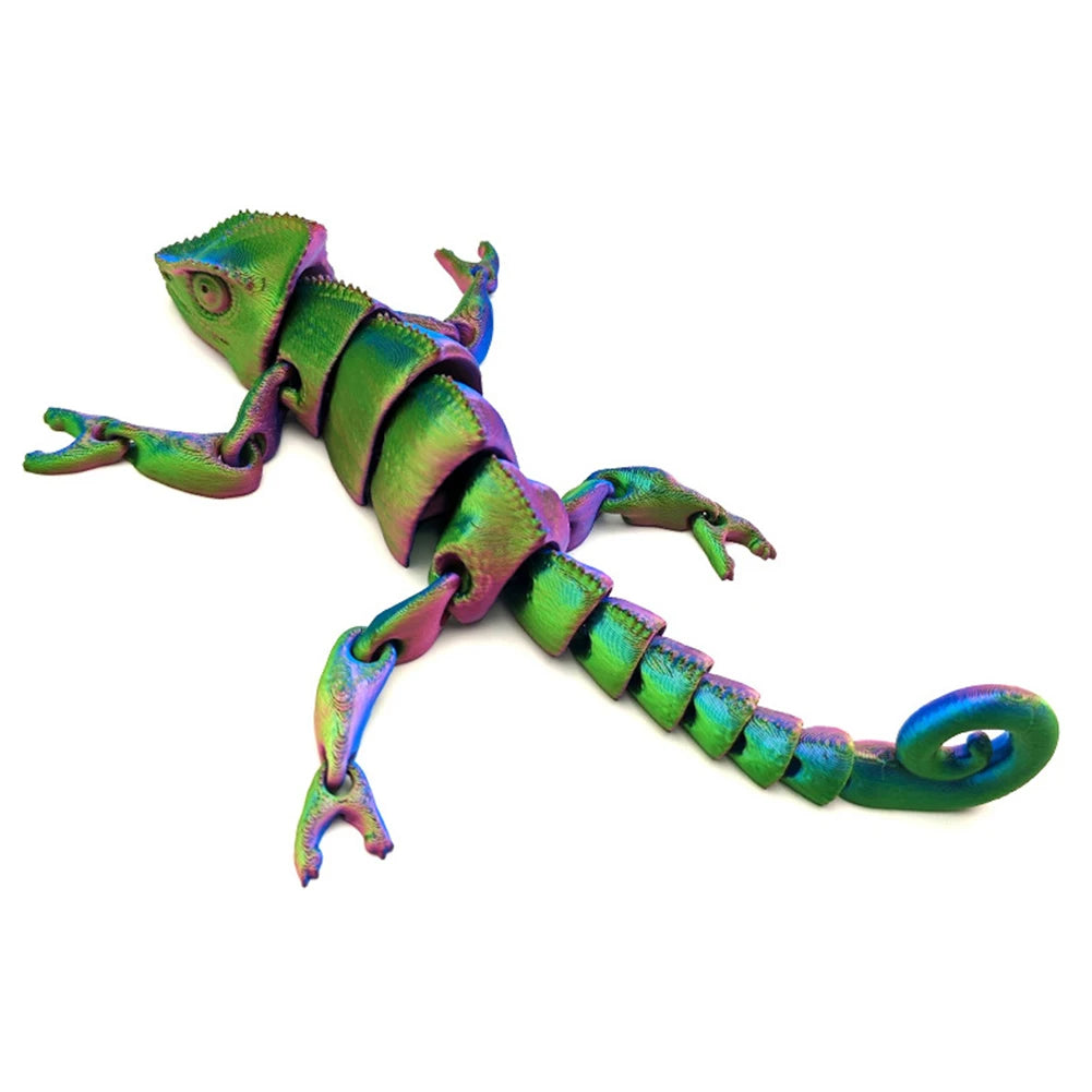3D Printed Lizard Articulated Models Flexible Joint Animal Lacertid Figurines Small Toys 3D Lizard Model Home Tabletop Ornaments