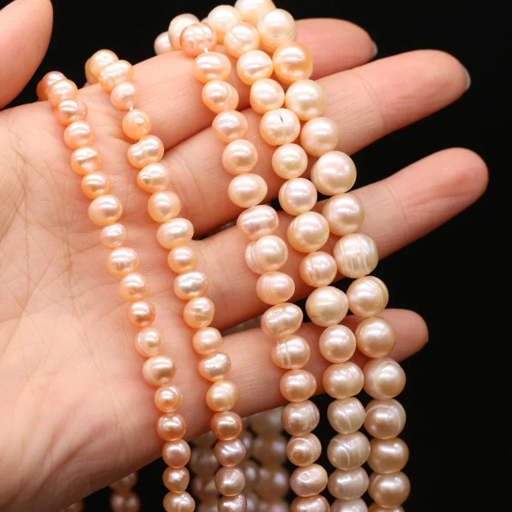 100% Natural Freshwater Pearl Beads Fine pearls Punch Loose Beads For DIY Women Elegant Bracelet Necklace Earring Jewelry Making