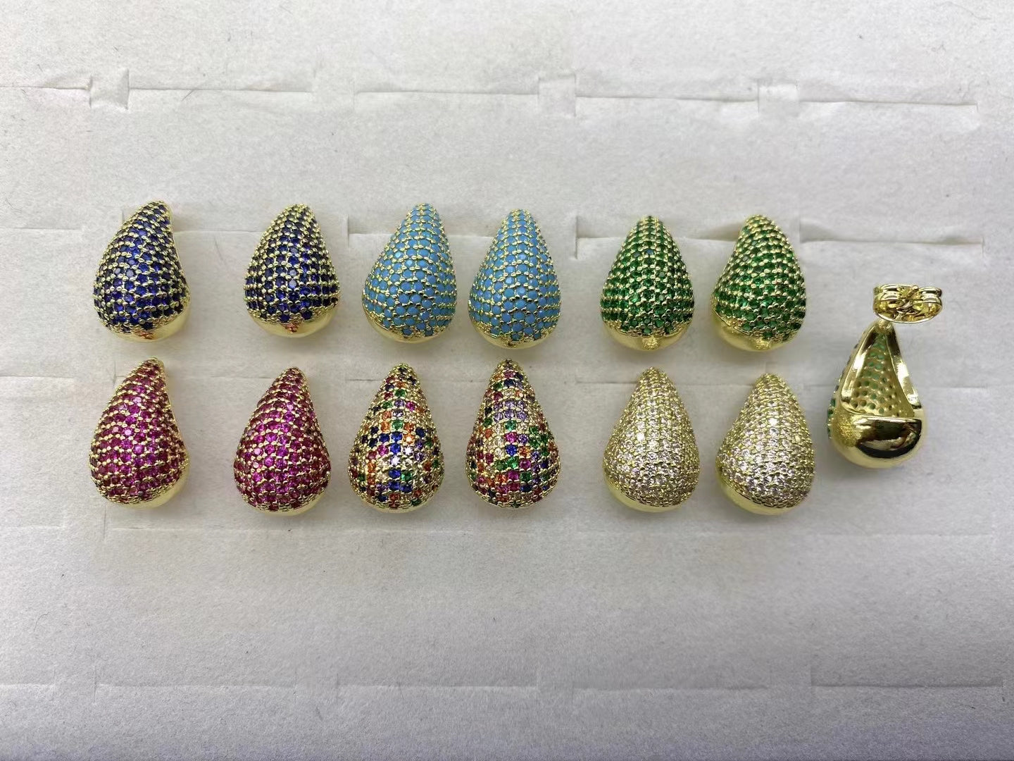 Water drop  with Cubic zircon earring