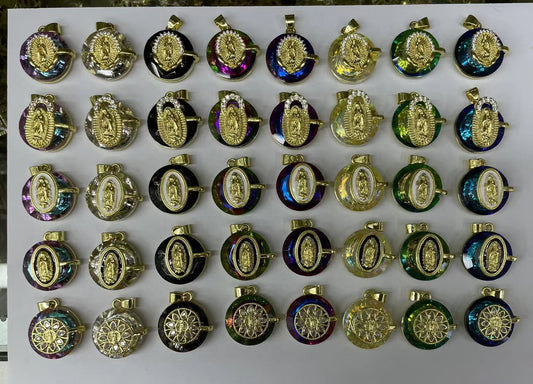 Madonna enamel pendant