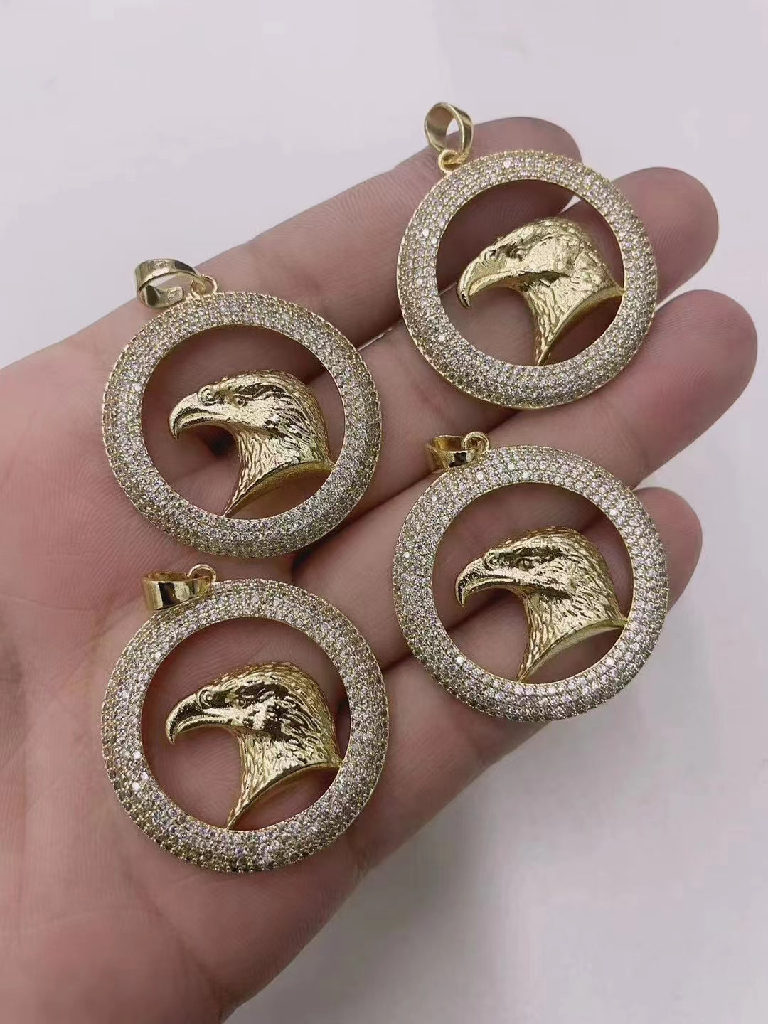 Animal with cubic zirconia pendant