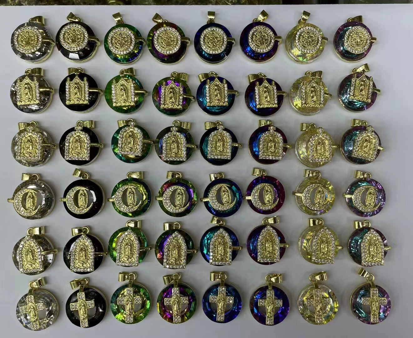 Madonna enamel pendant